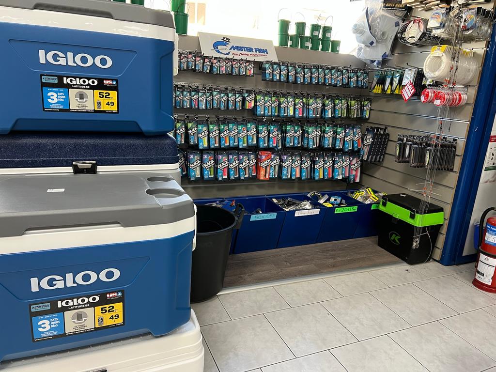 Mister Fish Fgura for all your fishing tackle needs